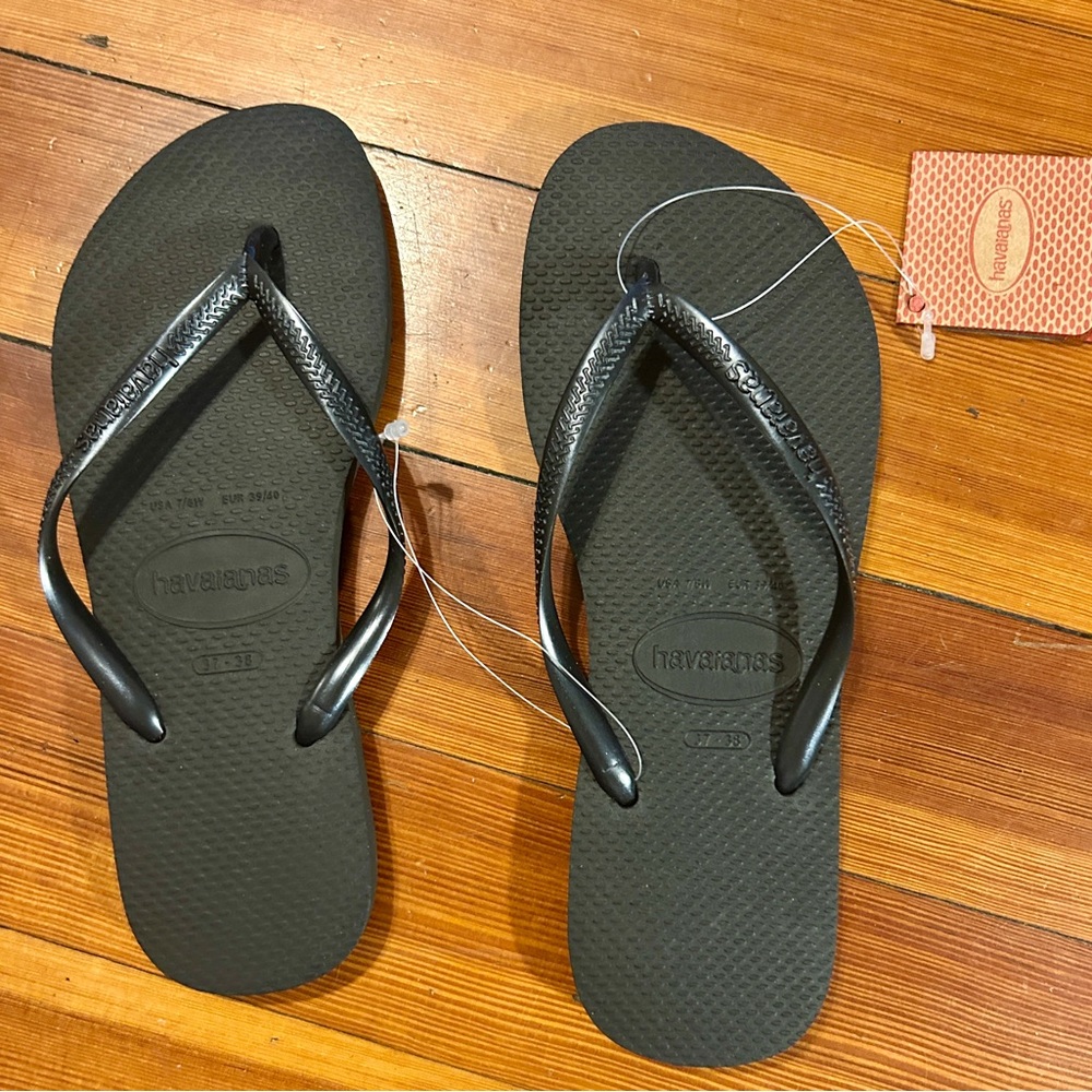 Havaianas Black Flip Flops